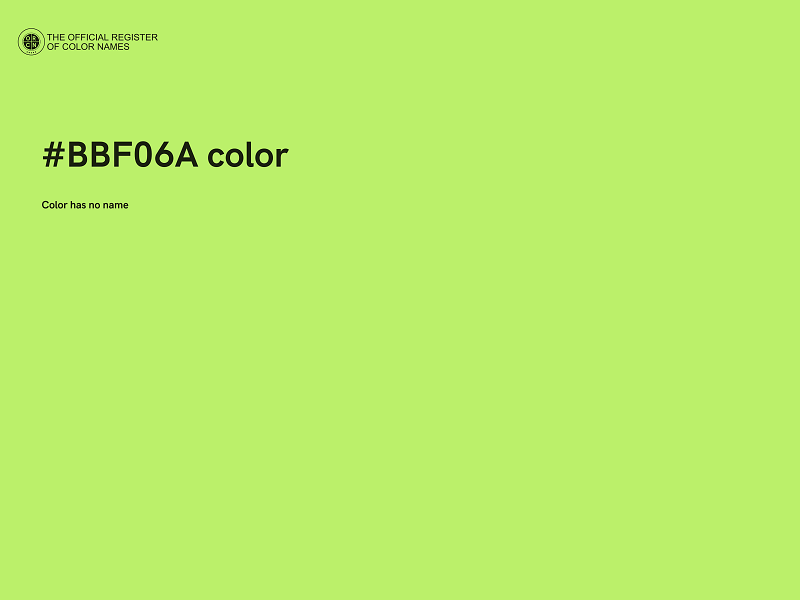 #BBF06A color image