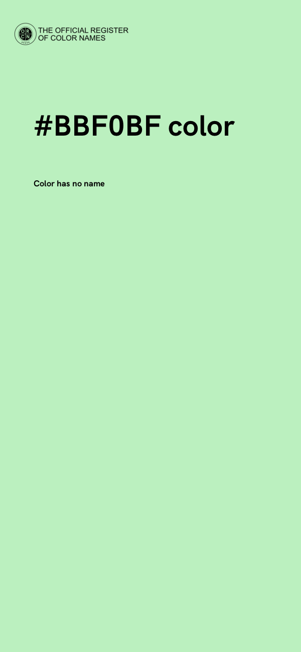 #BBF0BF color image