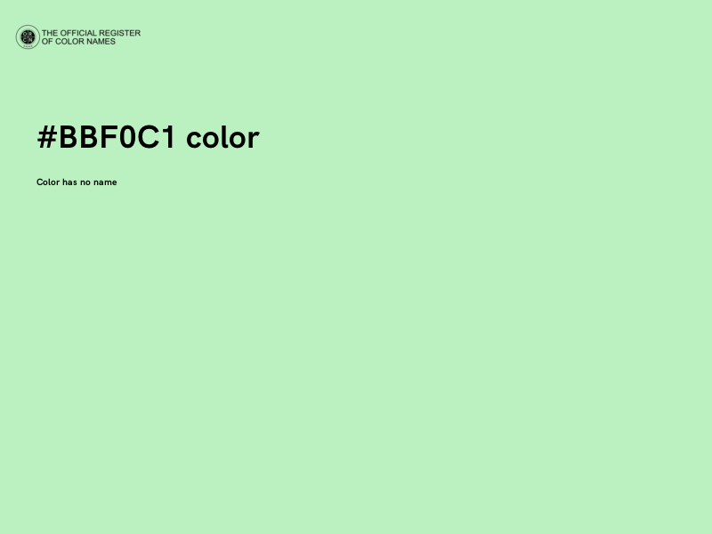 #BBF0C1 color image