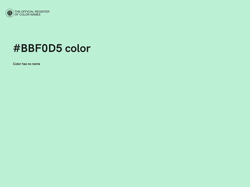 #BBF0D5 color image