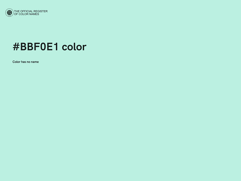 #BBF0E1 color image