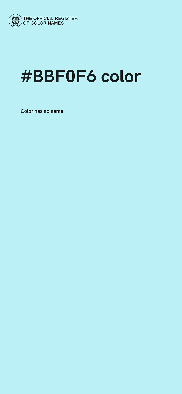 #BBF0F6 color image