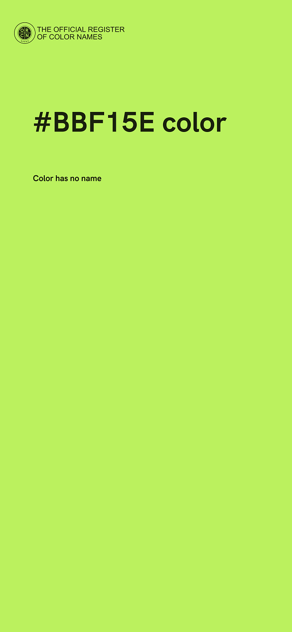 #BBF15E color image
