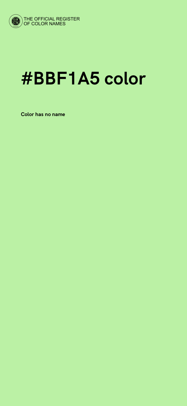 #BBF1A5 color image