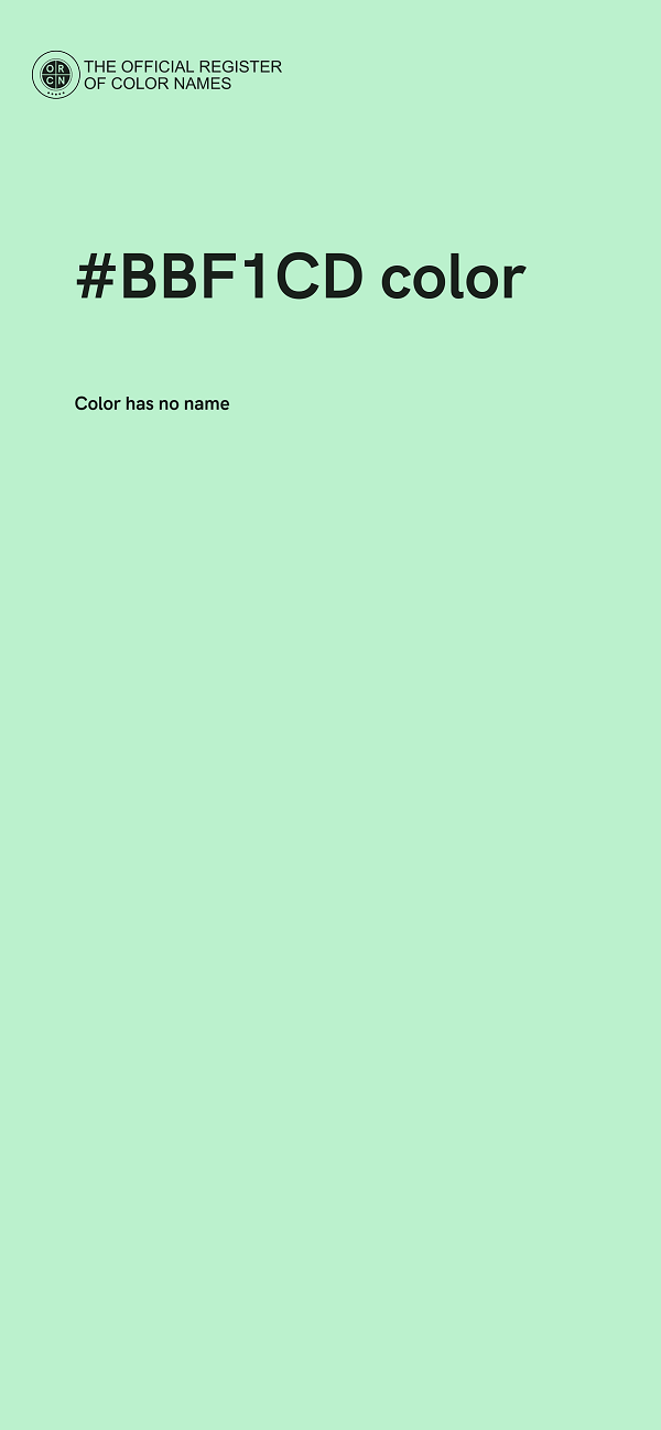 #BBF1CD color image