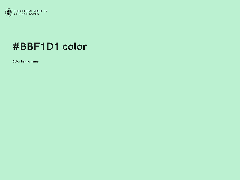#BBF1D1 color image
