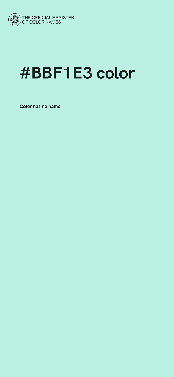 #BBF1E3 color image