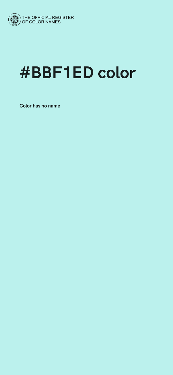 #BBF1ED color image