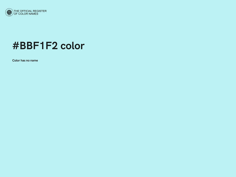 #BBF1F2 color image