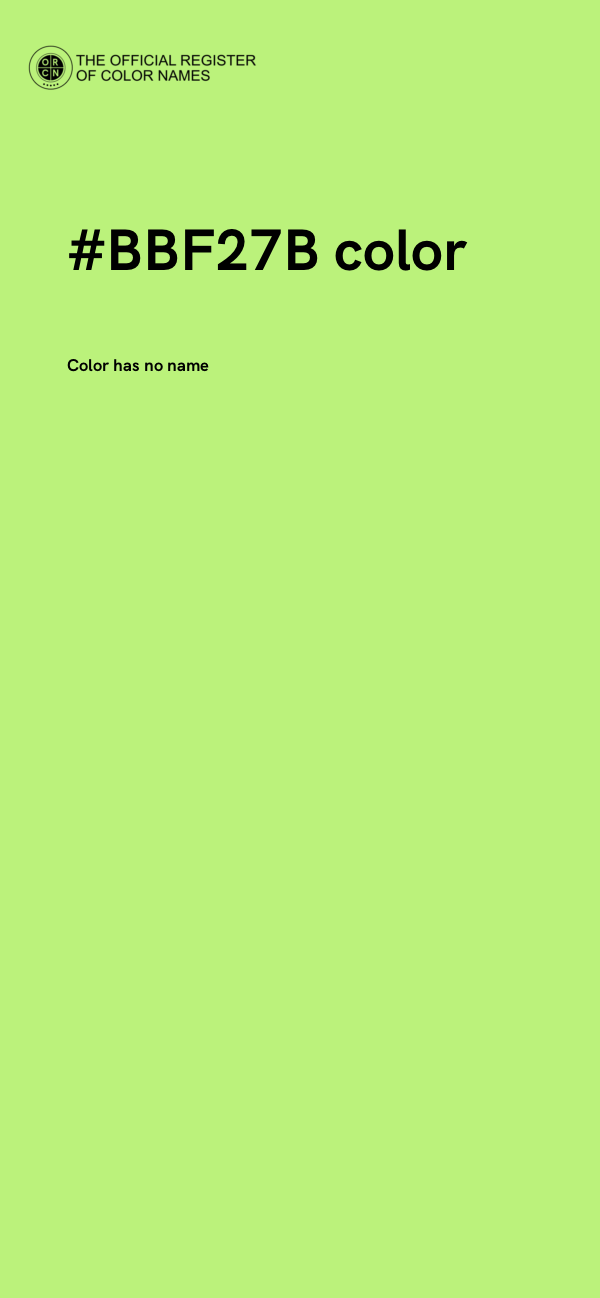 #BBF27B color image