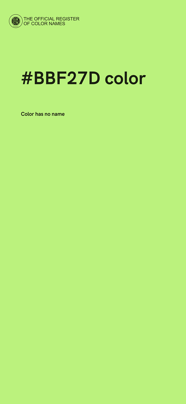 #BBF27D color image