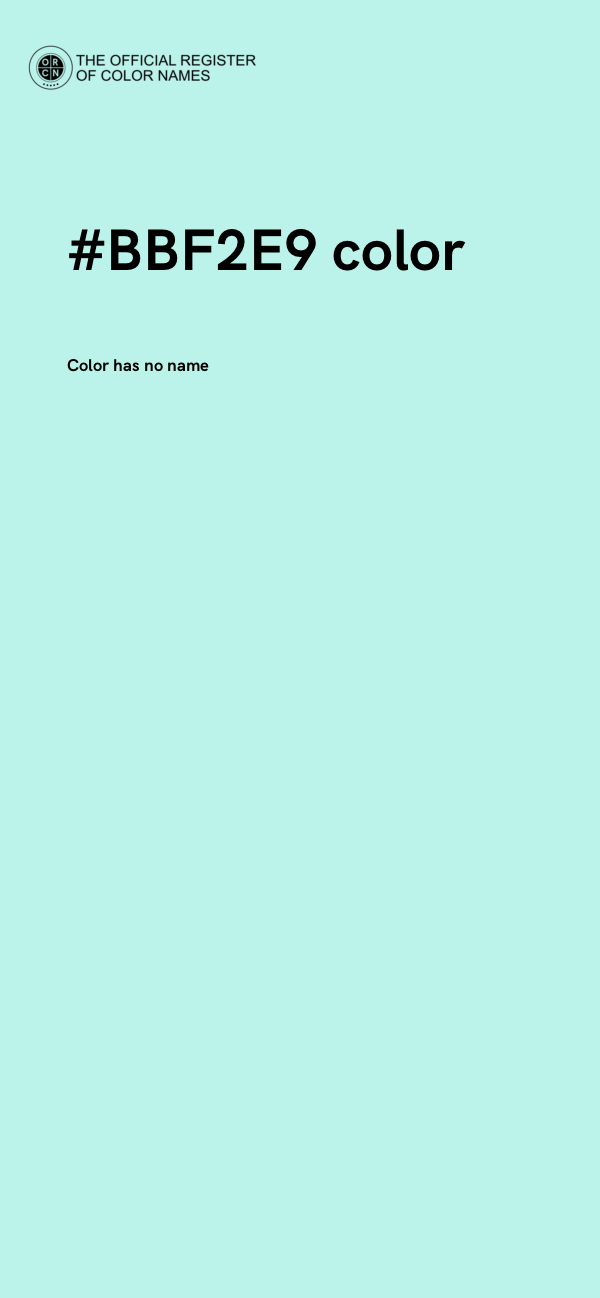 #BBF2E9 color image