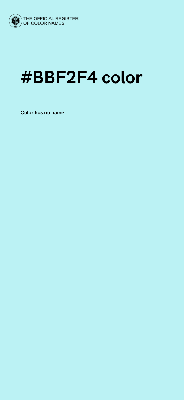 #BBF2F4 color image