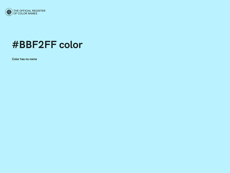#BBF2FF color image