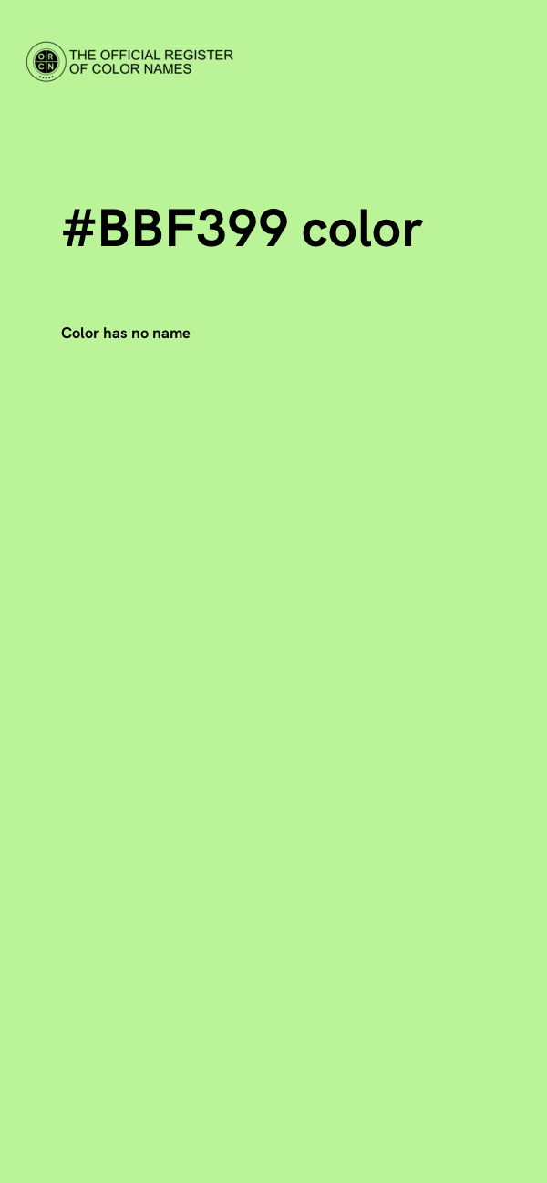 #BBF399 color image