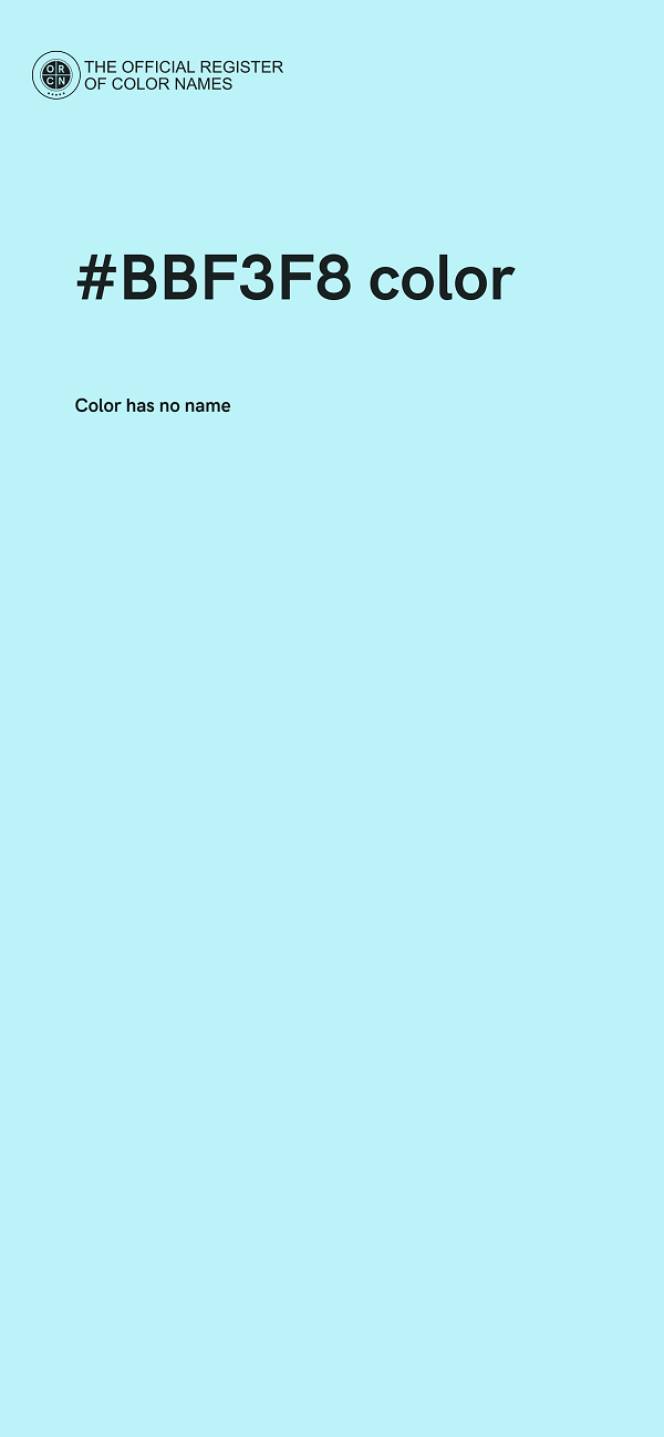 #BBF3F8 color image