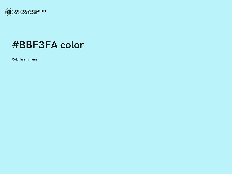 #BBF3FA color image