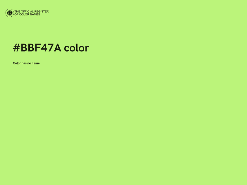 #BBF47A color image