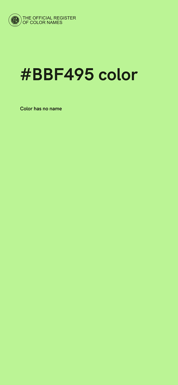#BBF495 color image
