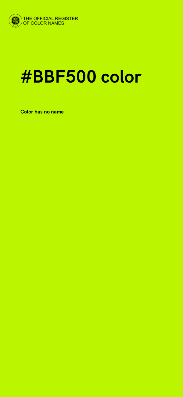 #BBF500 color image
