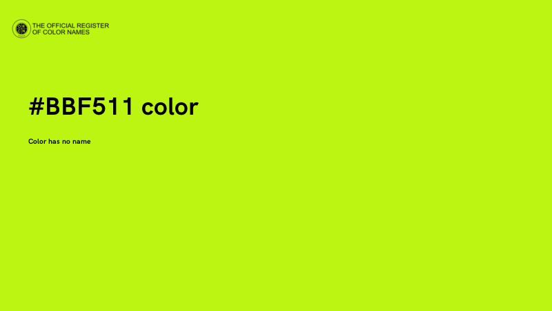 #BBF511 color image