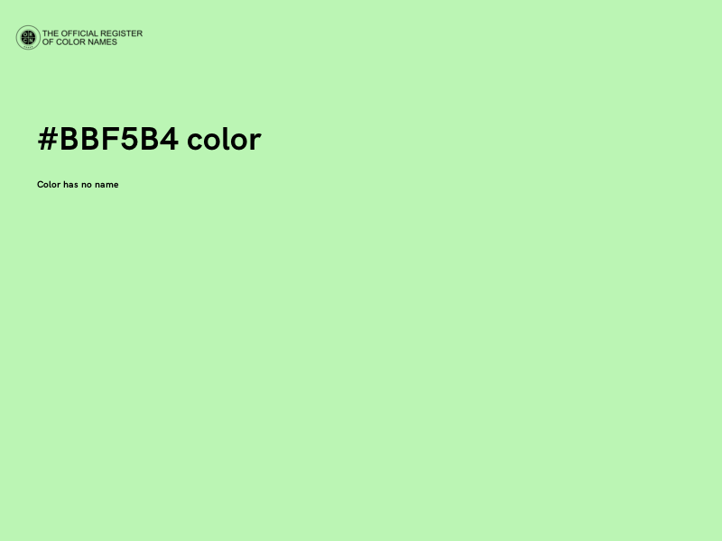 #BBF5B4 color image
