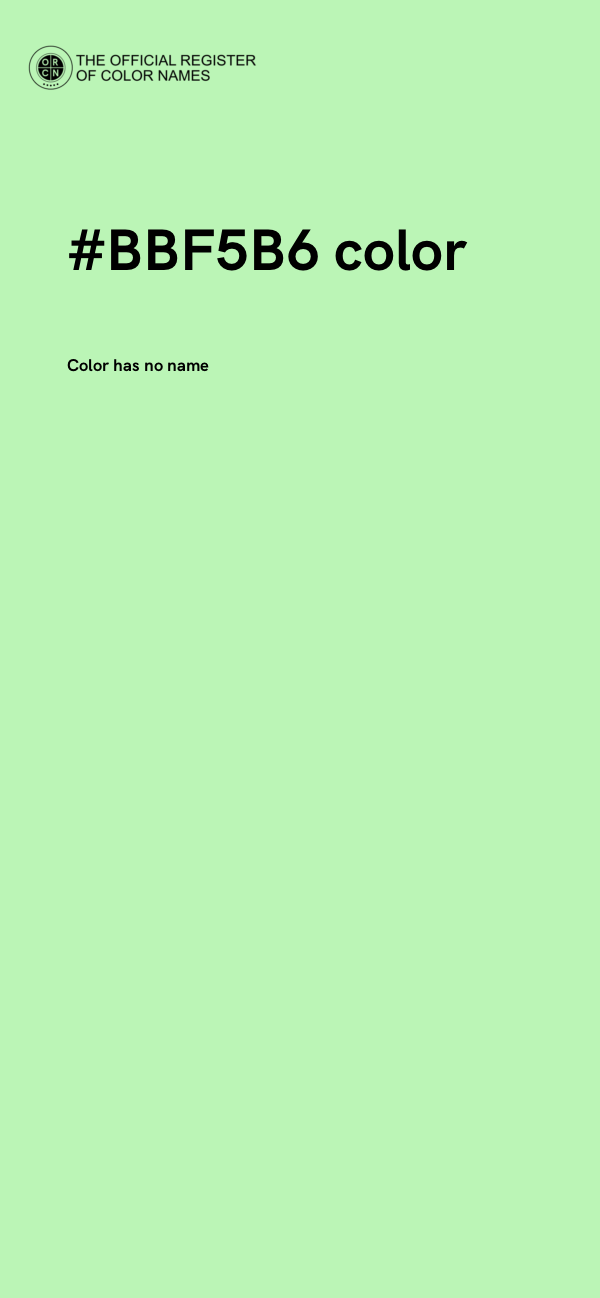 #BBF5B6 color image