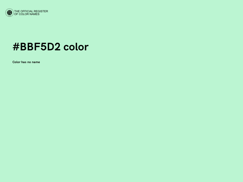 #BBF5D2 color image