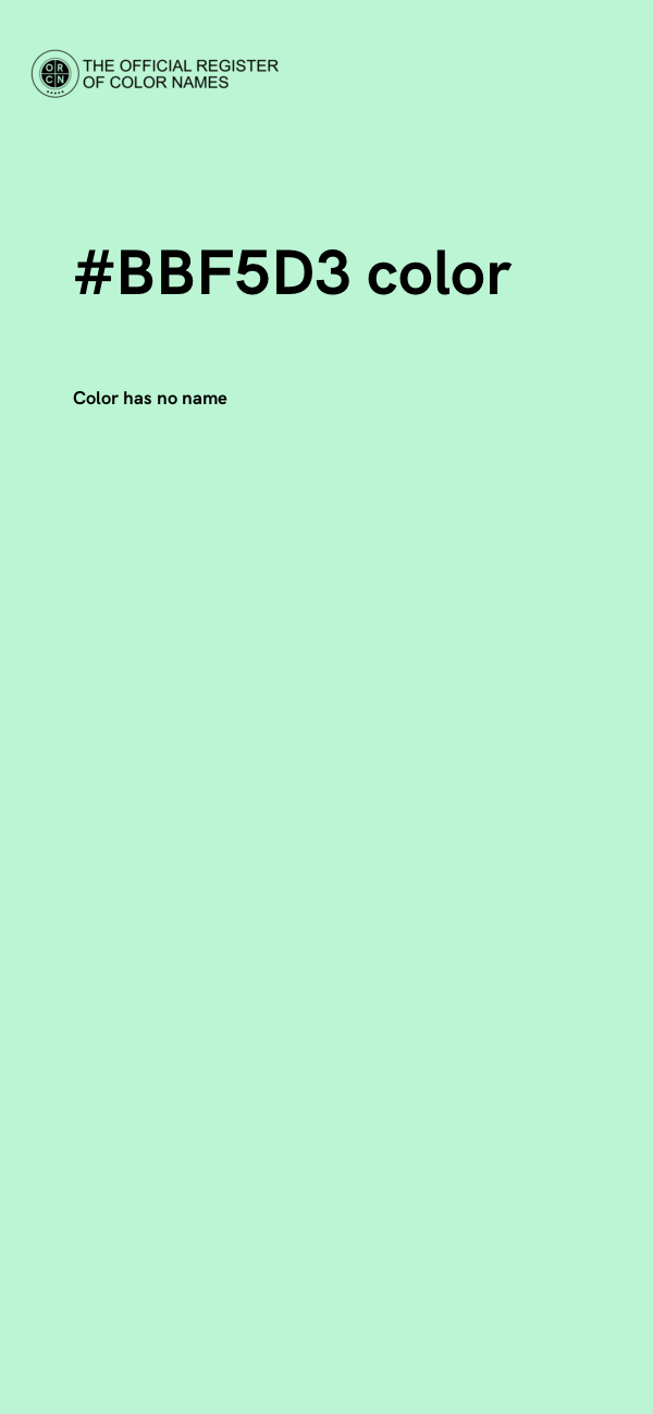 #BBF5D3 color image