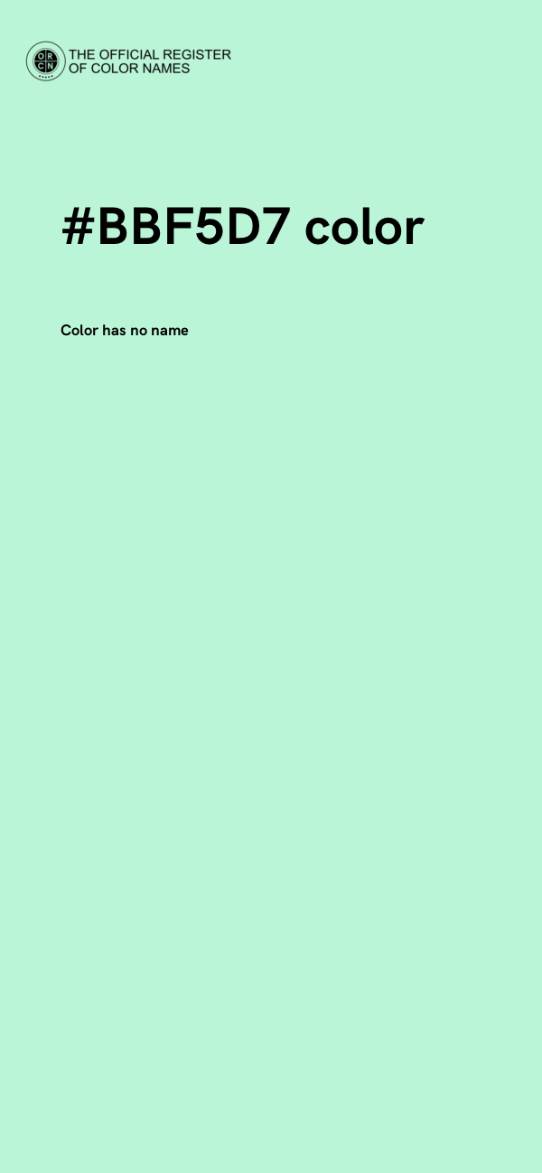 #BBF5D7 color image