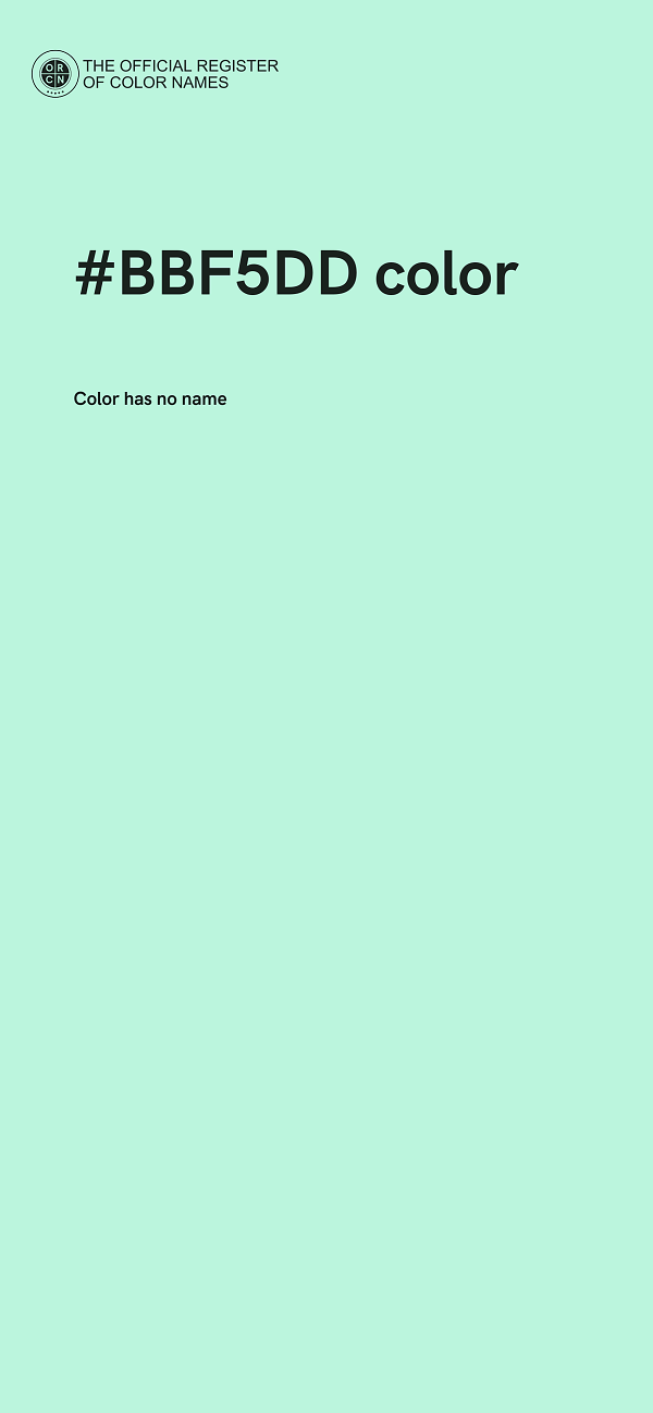 #BBF5DD color image