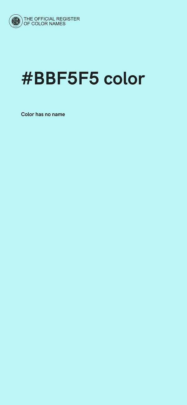 #BBF5F5 color image