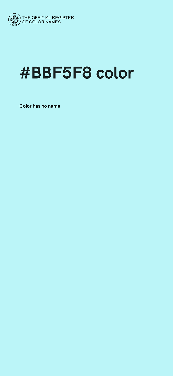 #BBF5F8 color image