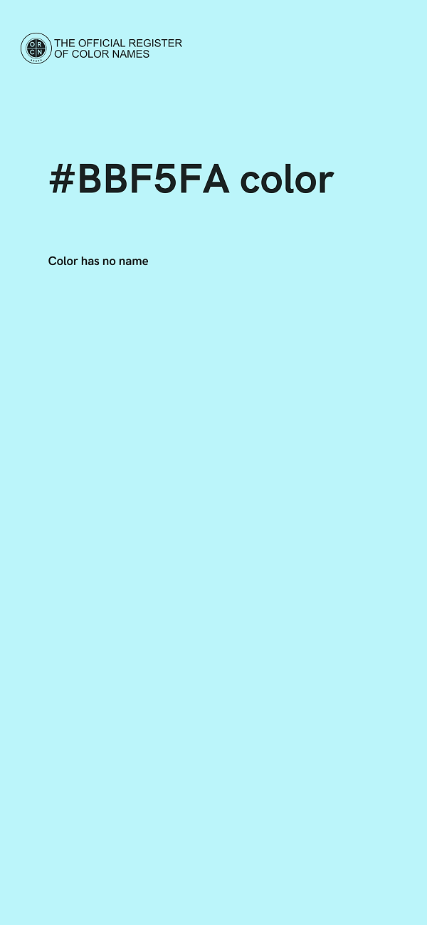 #BBF5FA color image