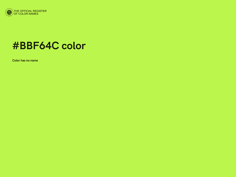 #BBF64C color image