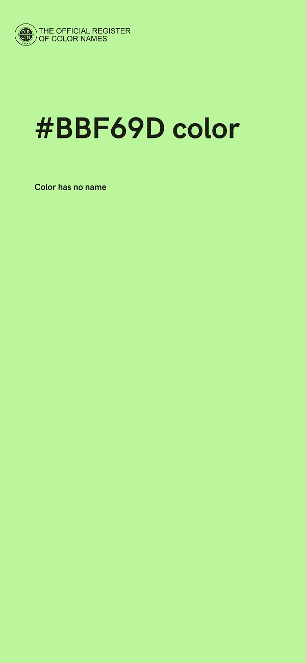 #BBF69D color image