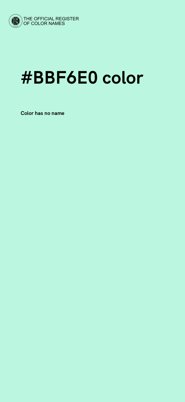 #BBF6E0 color image