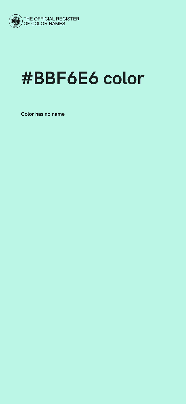 #BBF6E6 color image