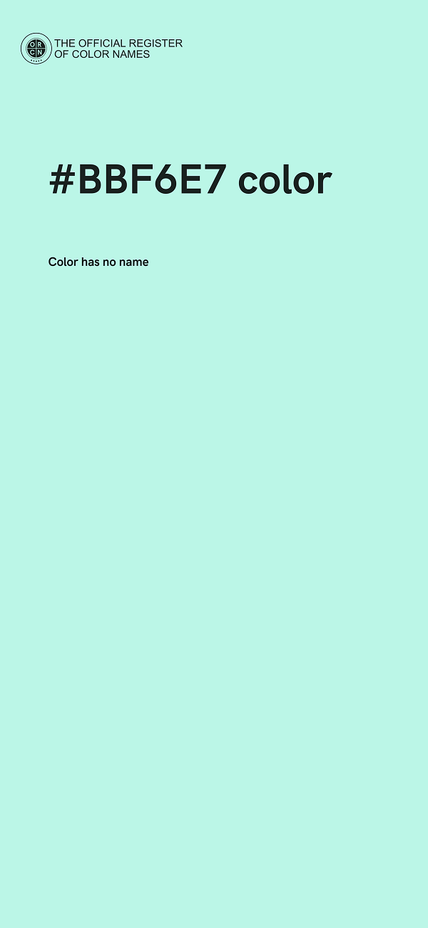 #BBF6E7 color image