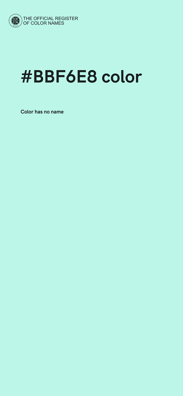 #BBF6E8 color image