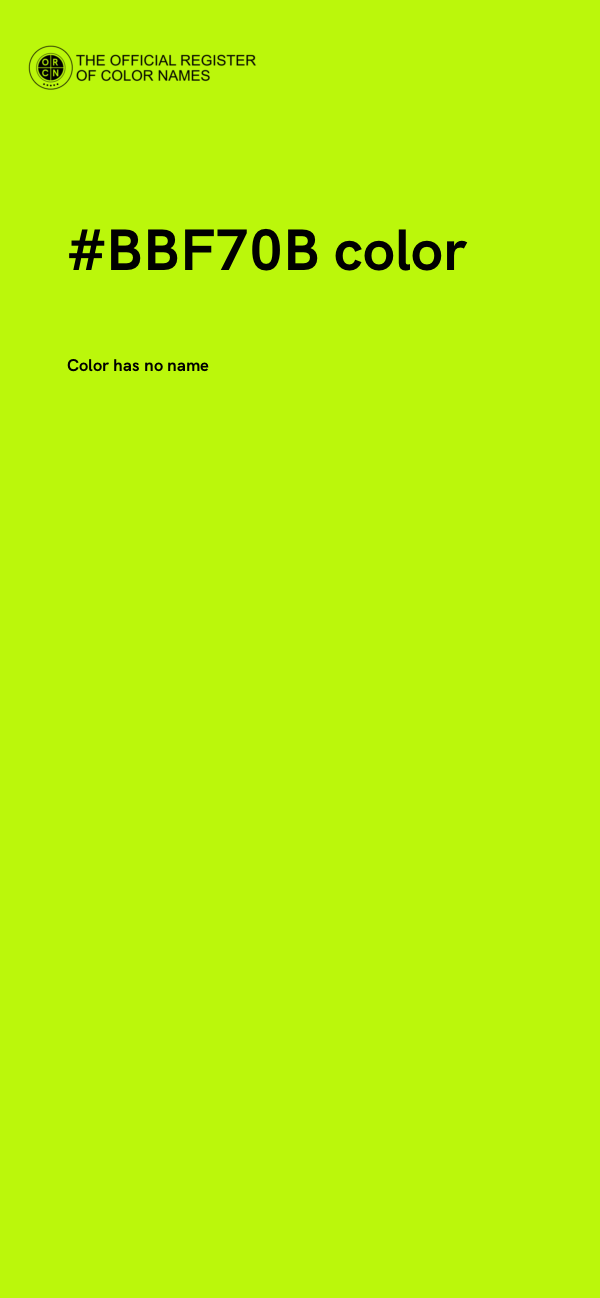 #BBF70B color image