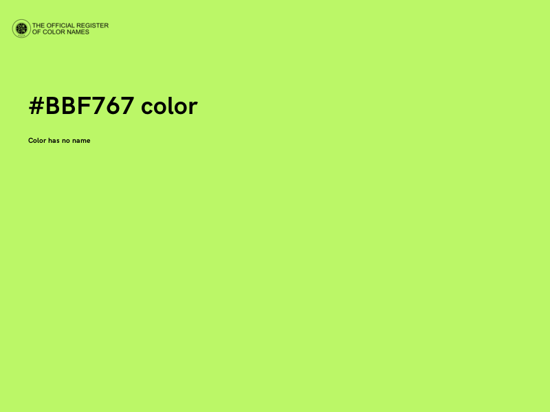 #BBF767 color image