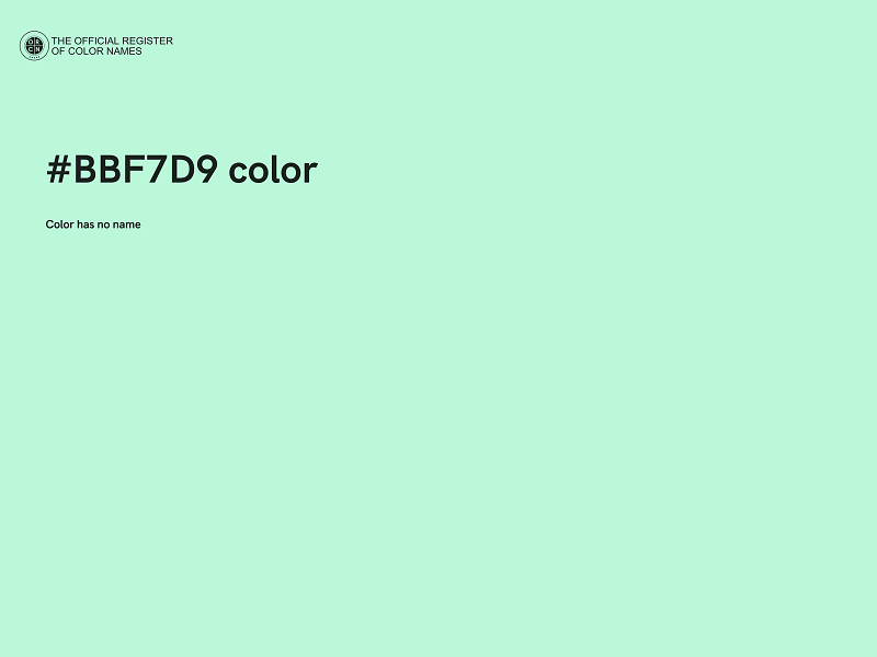 #BBF7D9 color image