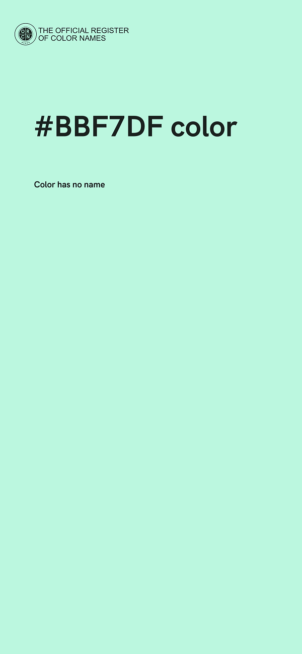 #BBF7DF color image