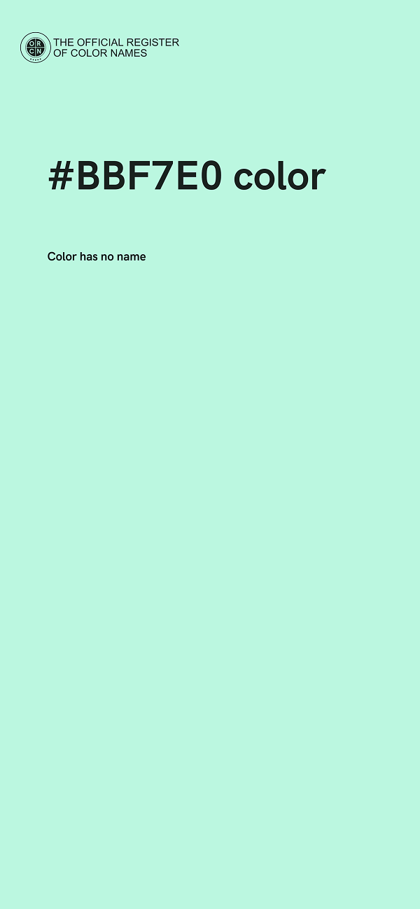 #BBF7E0 color image