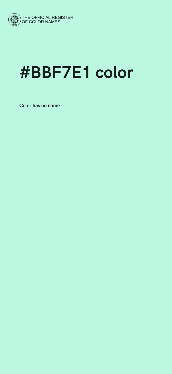 #BBF7E1 color image