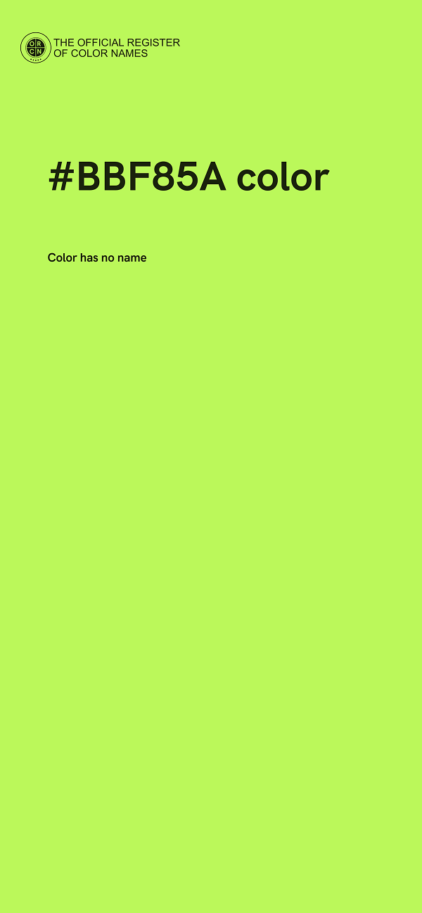 #BBF85A color image