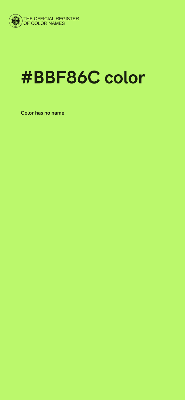 #BBF86C color image