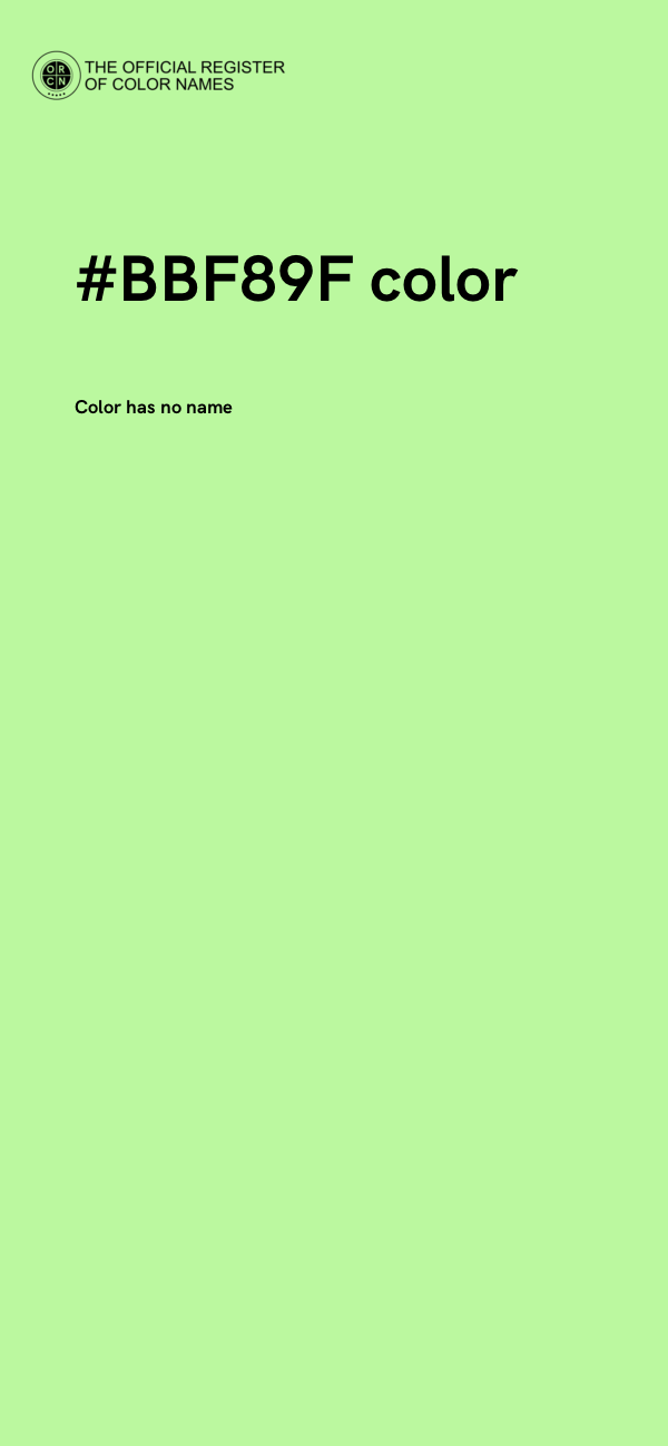 #BBF89F color image