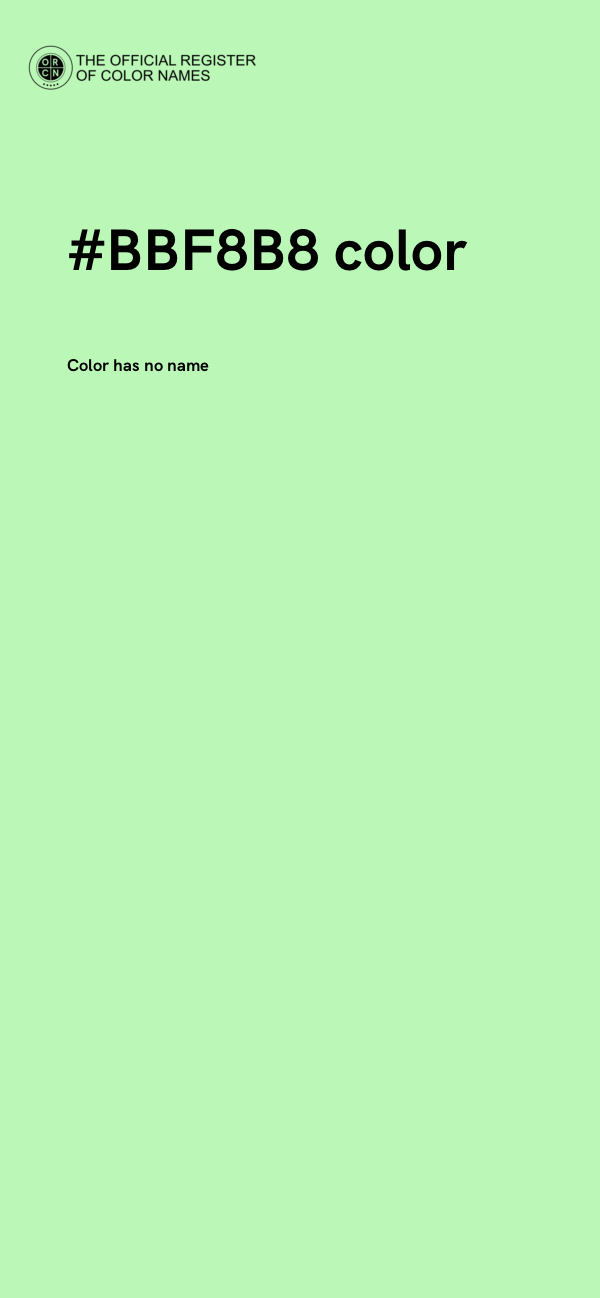 #BBF8B8 color image